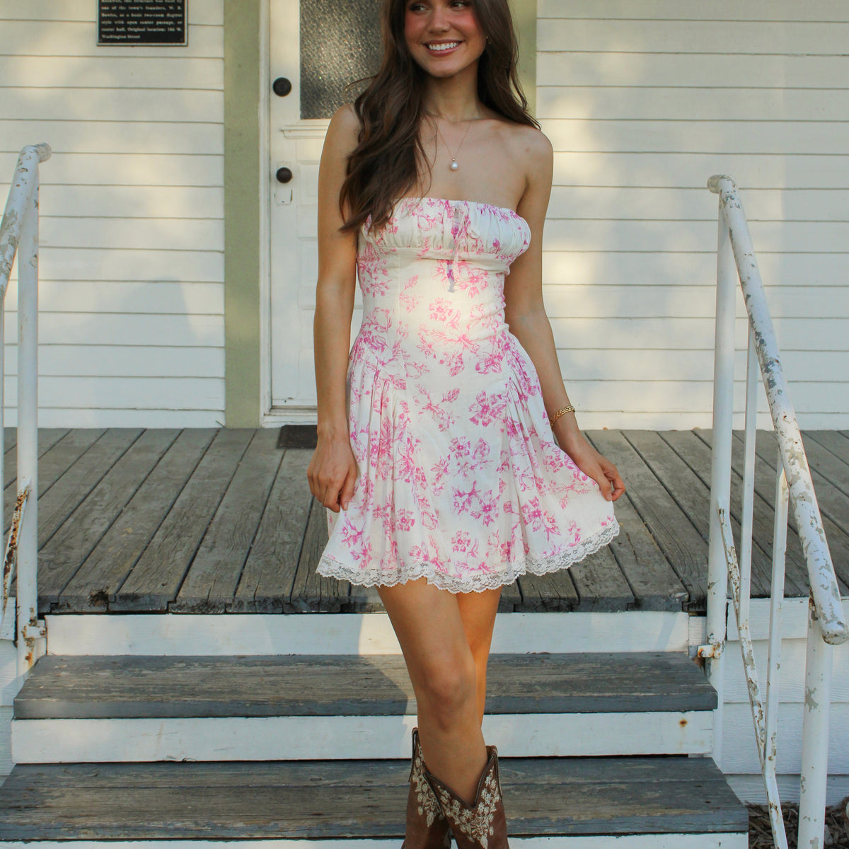 Delphine Floral Mini Dress – Posie May's Boutique