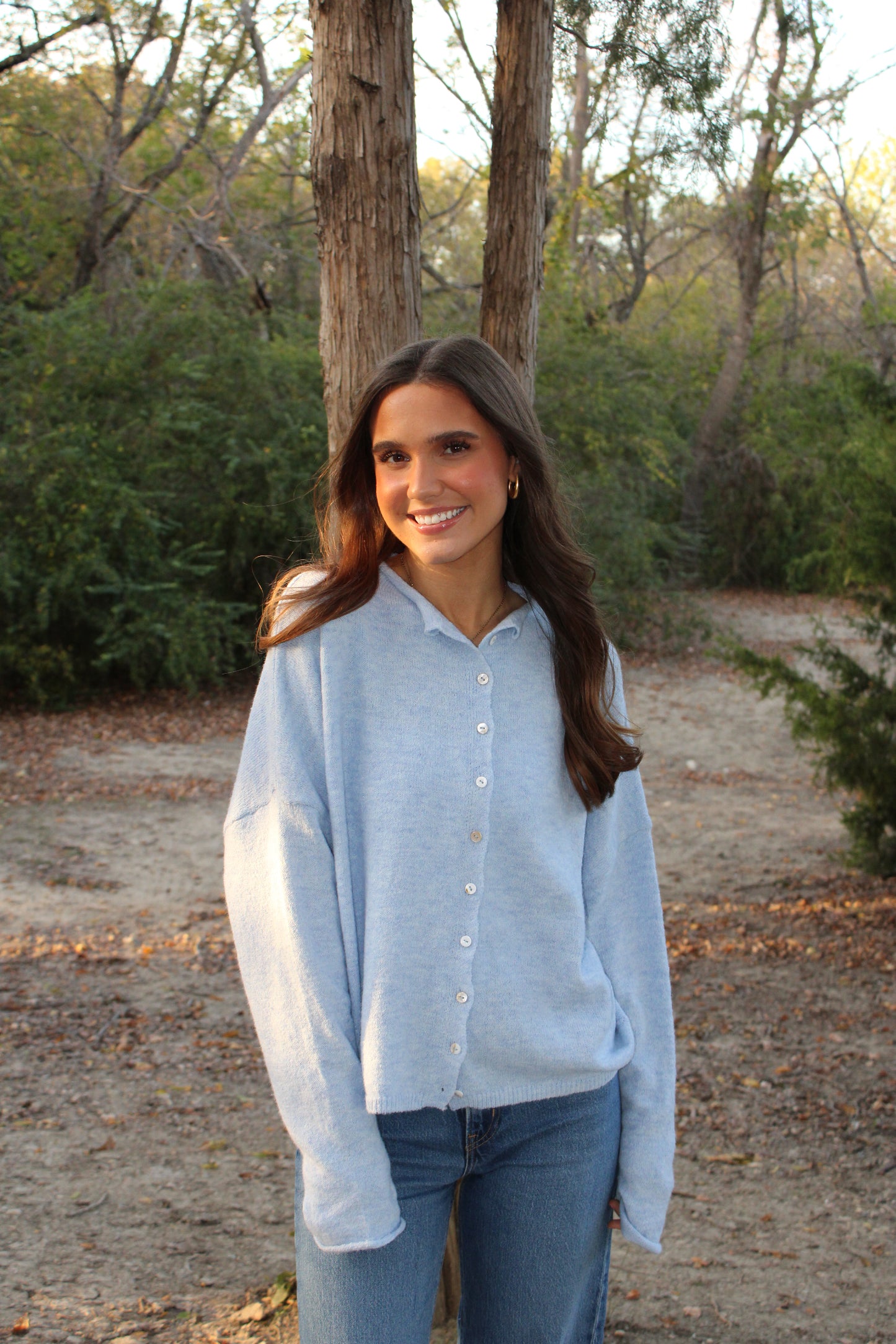 Mary Jane Cardigan - Light Blue