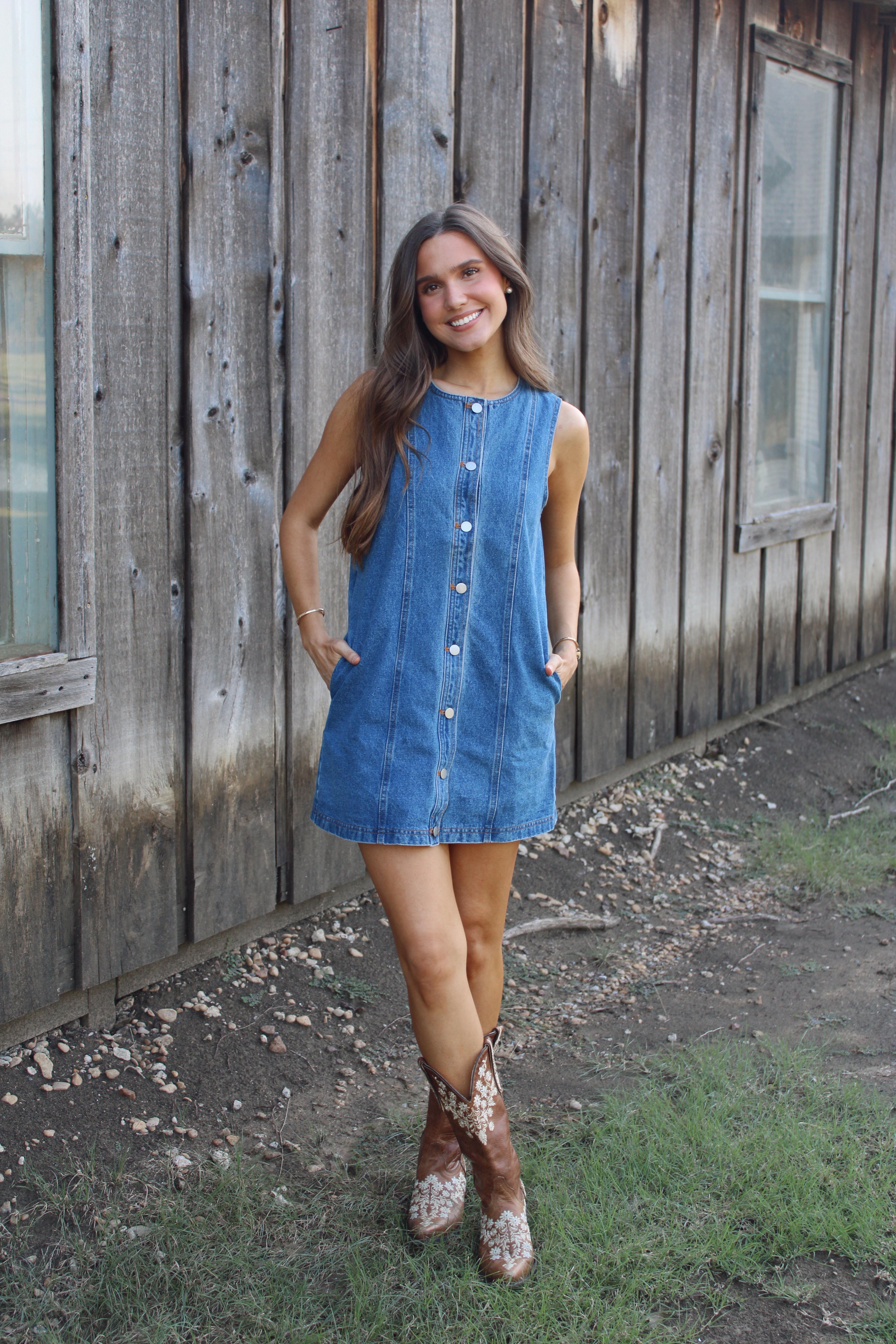 denim boutique dress white christmas dresses Ruffle Me Denim Mini Dress Spoiled Boutique