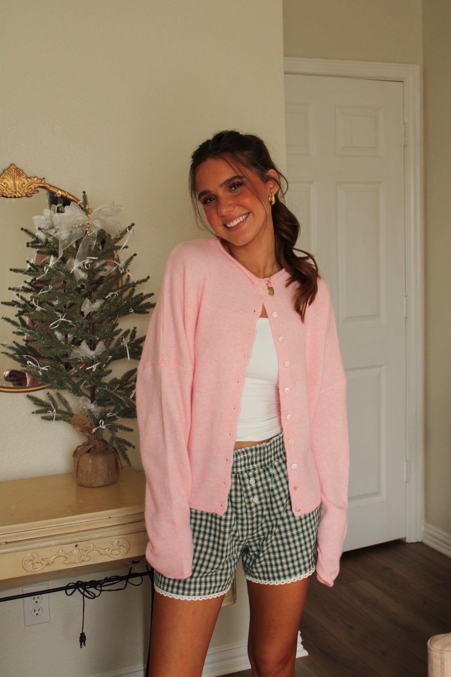 Mary Jane Cardigan - Light Pink