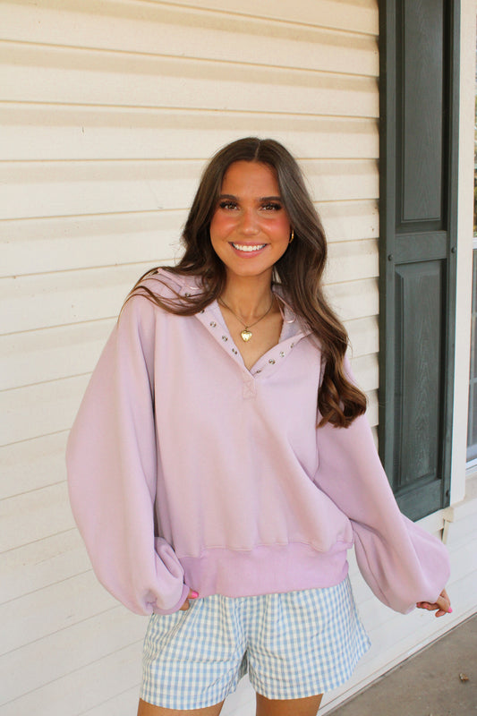 Lazy Day Pullover - Lilac