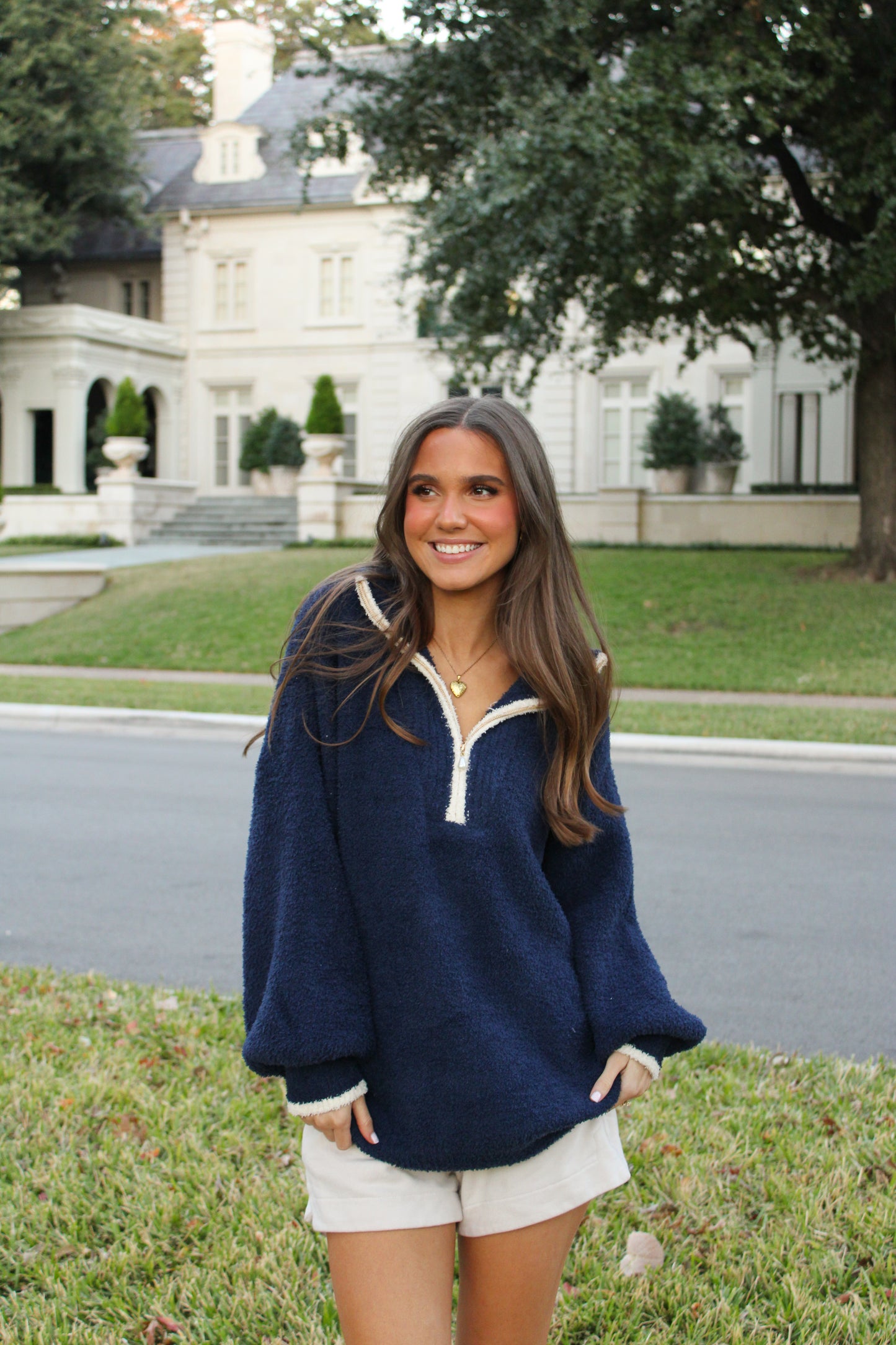 Fuzzy Feelings Half Zip Pullover