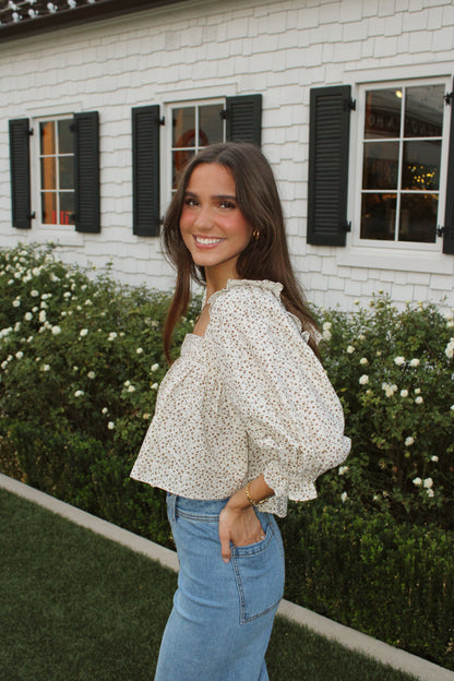 Marigold Floral Top