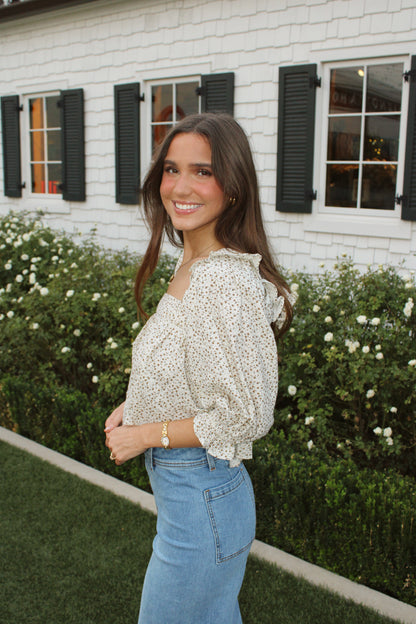 Marigold Floral Top