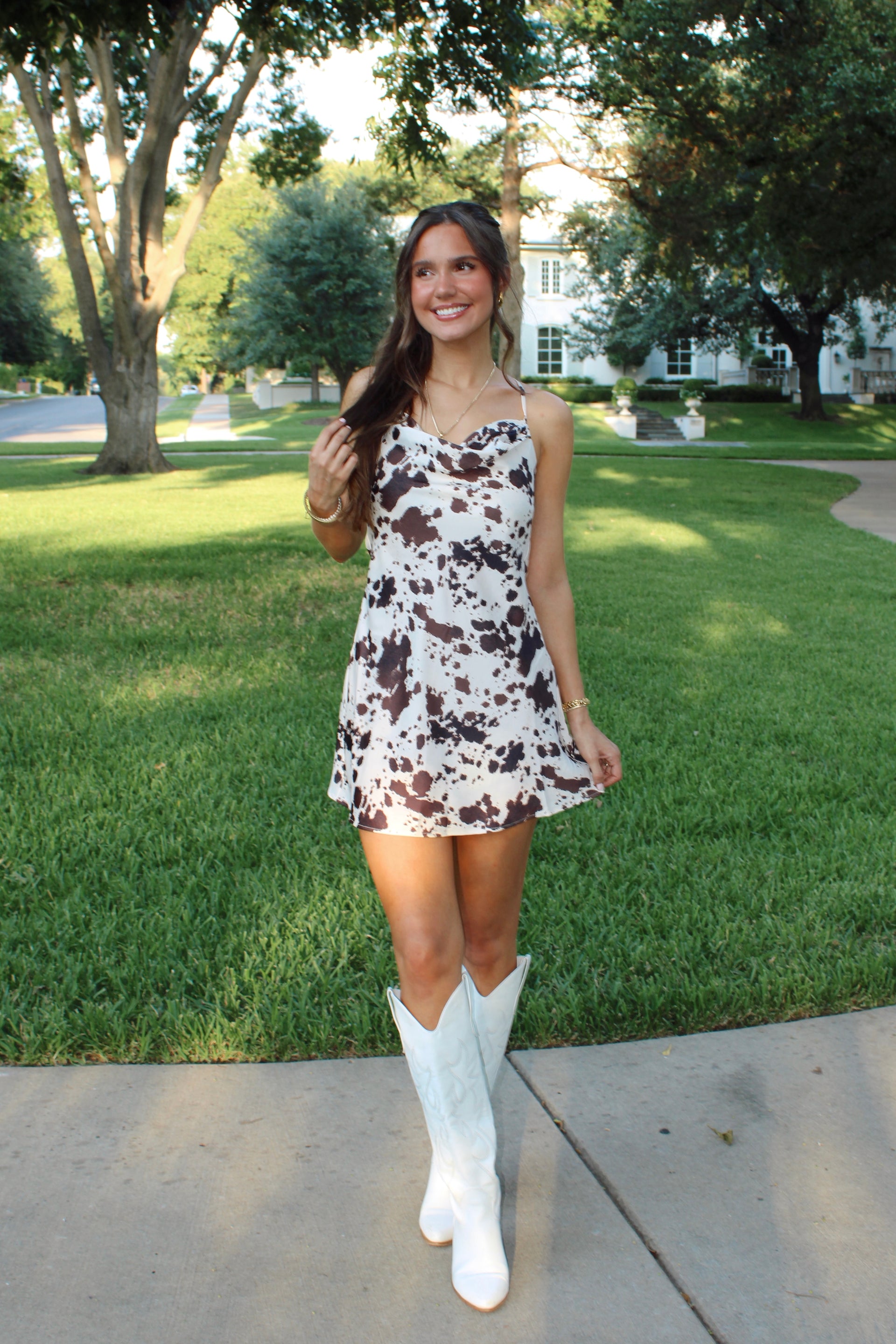 posie satin mini dress Hometown Satin Mini Dress