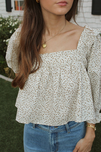 Marigold Floral Top